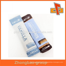 Plastic laminated customized printed rectangular chocolate bar packaging